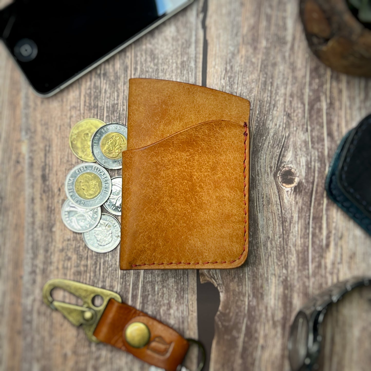 The Sycamore | Handmade Vegetable Tan Leather Cardholder