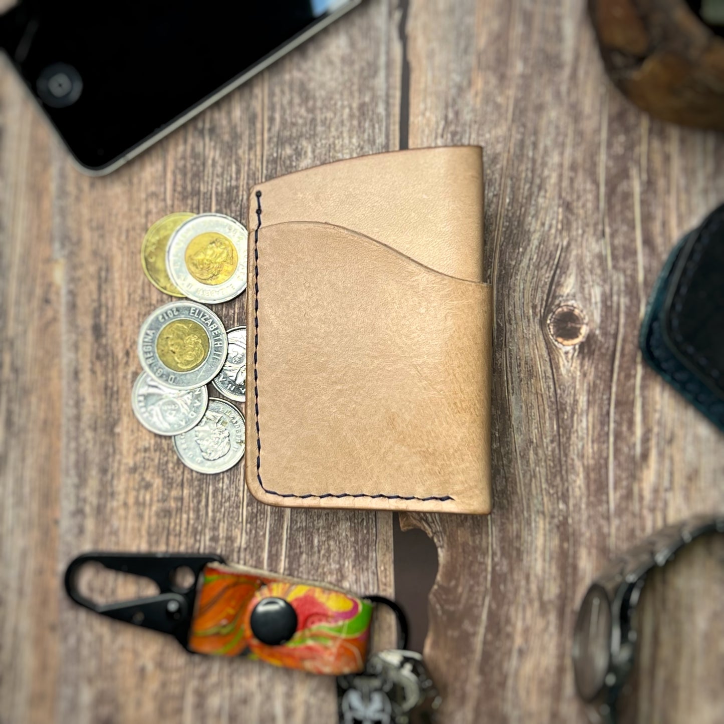 The Sycamore | Handmade Vegetable Tan Leather Cardholder