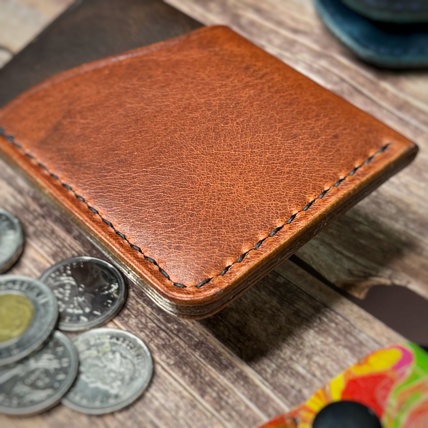 The Sycamore | Handmade Vegetable Tan Leather Cardholder