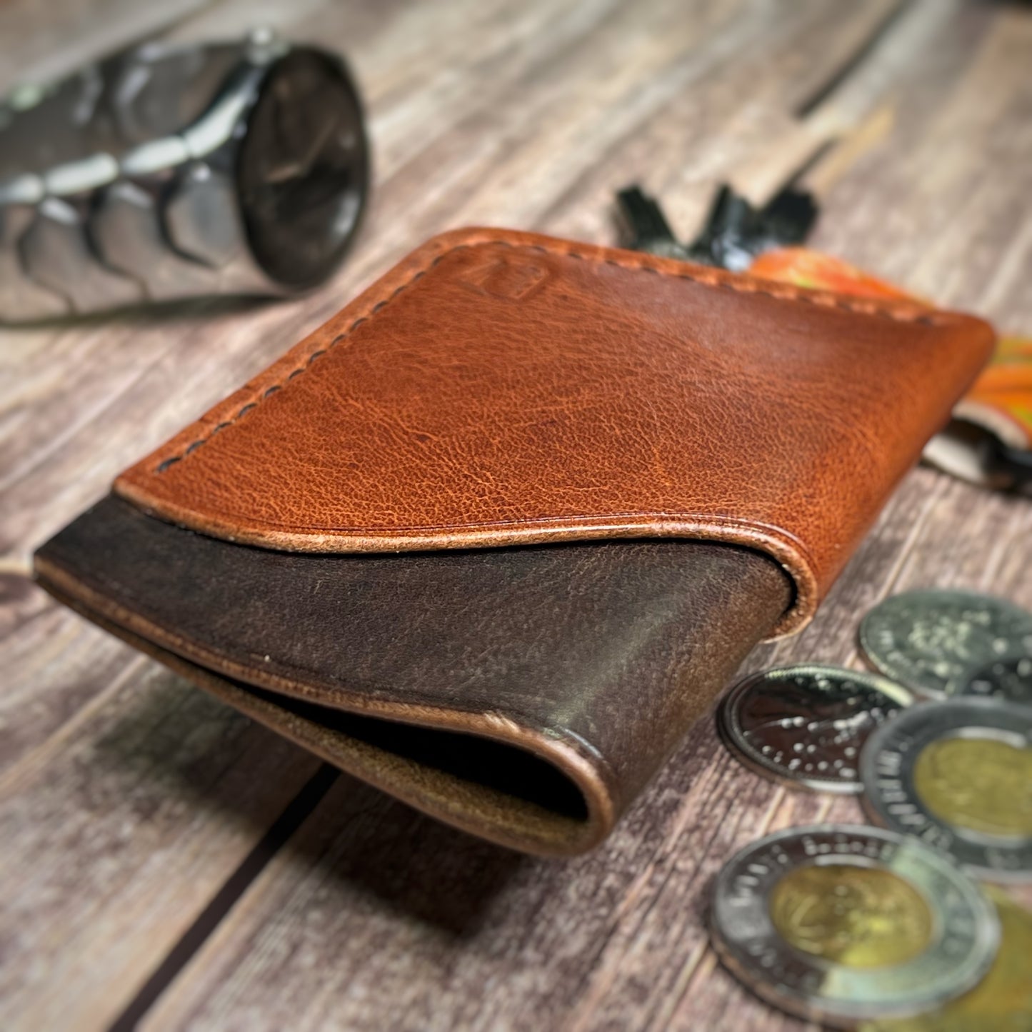The Sycamore | Handmade Vegetable Tan Leather Cardholder