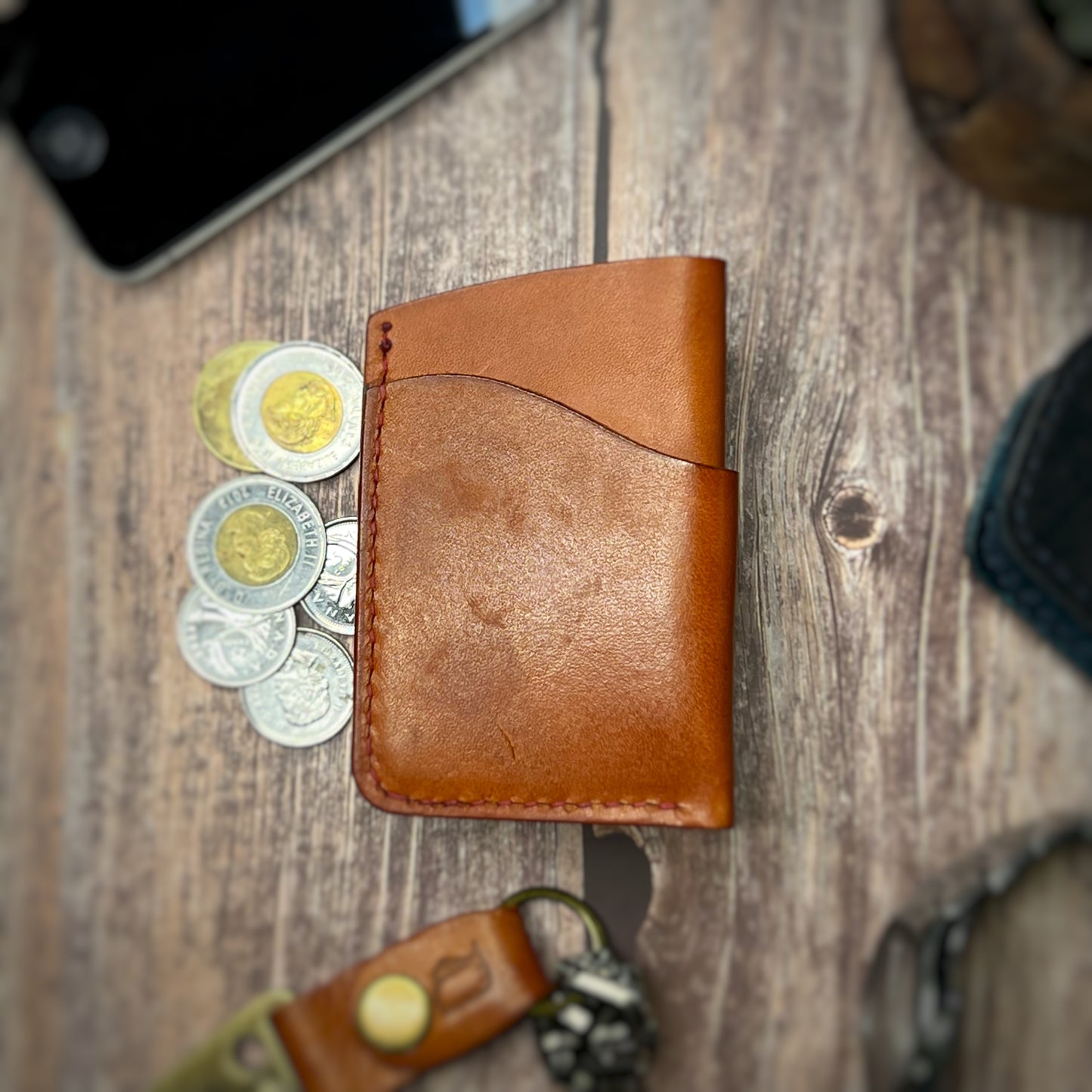 The Sycamore | Handmade Vegetable Tan Leather Cardholder
