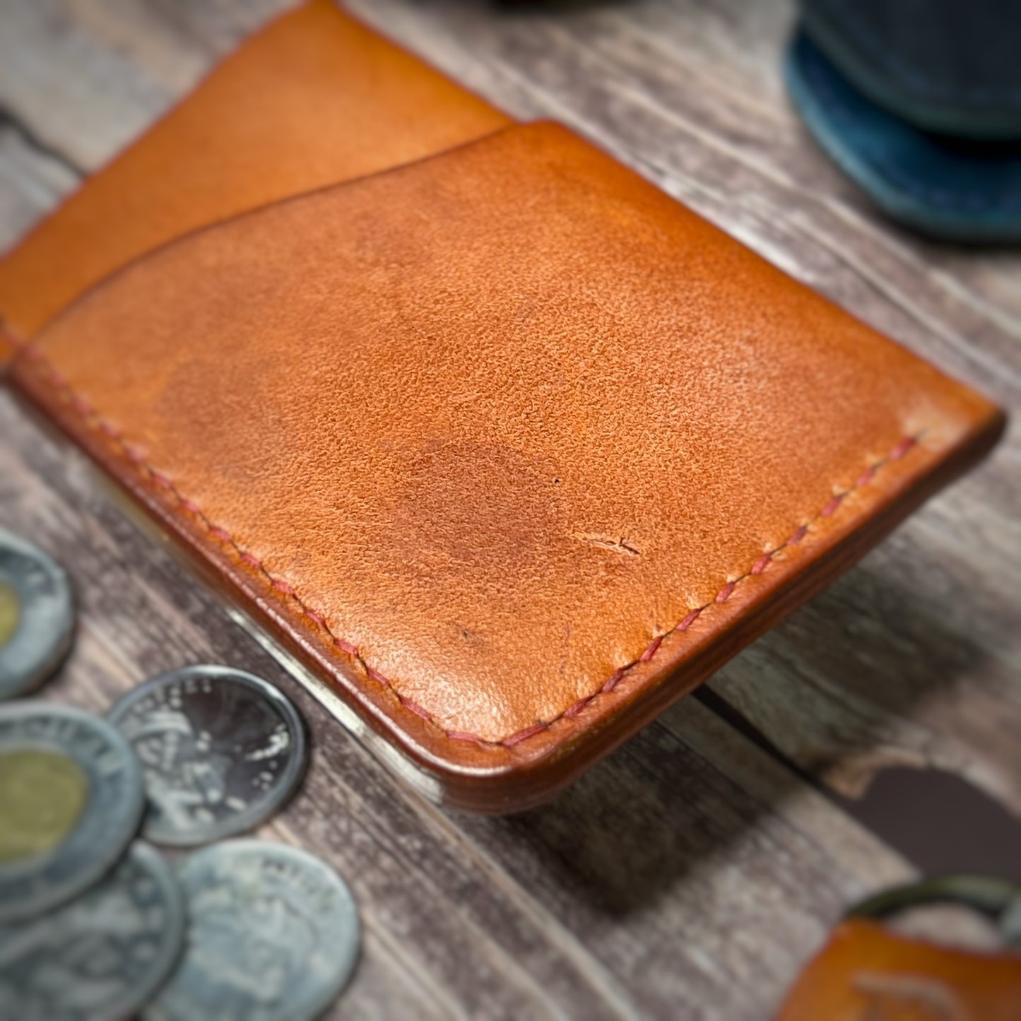 The Sycamore | Handmade Vegetable Tan Leather Cardholder
