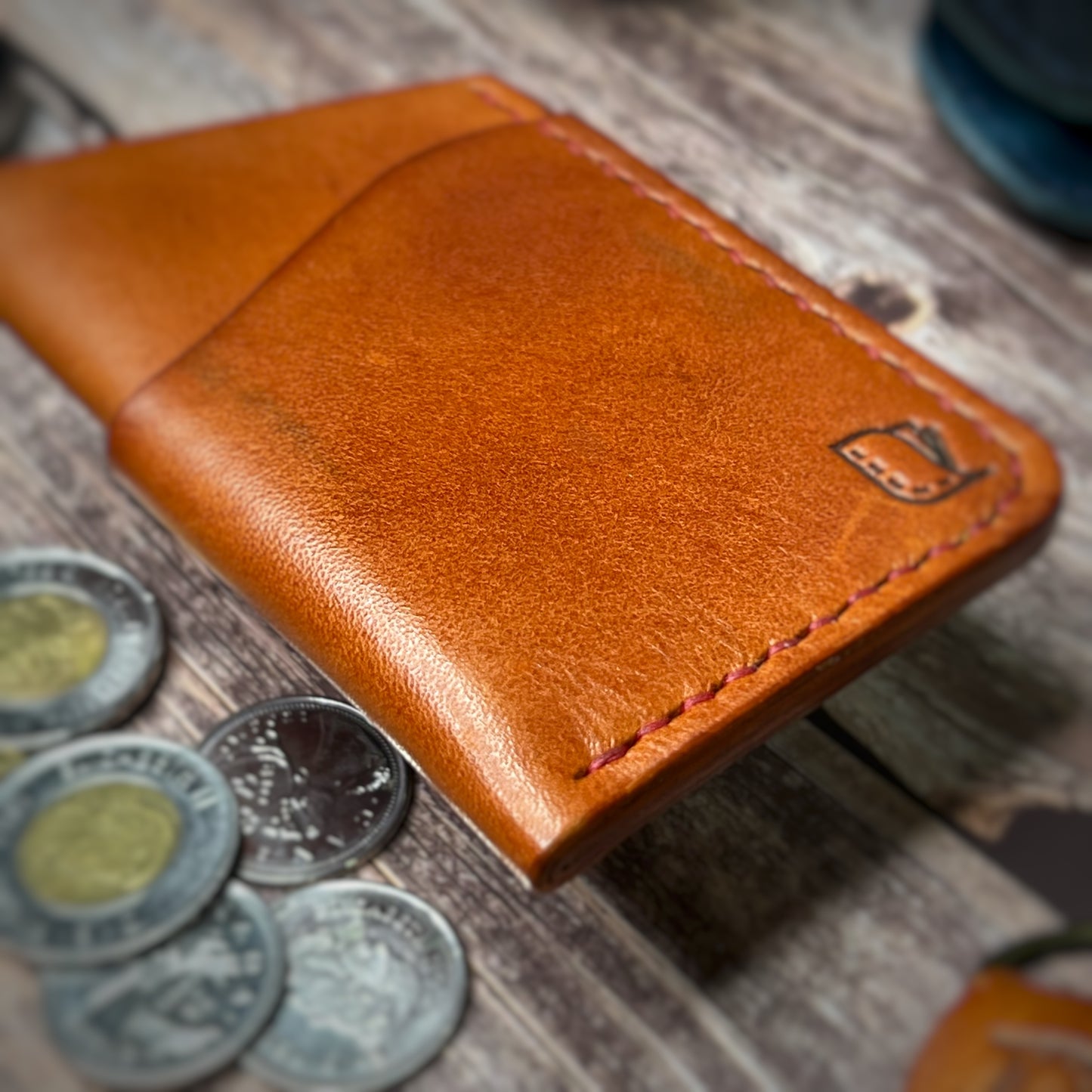 The Sycamore | Handmade Vegetable Tan Leather Cardholder