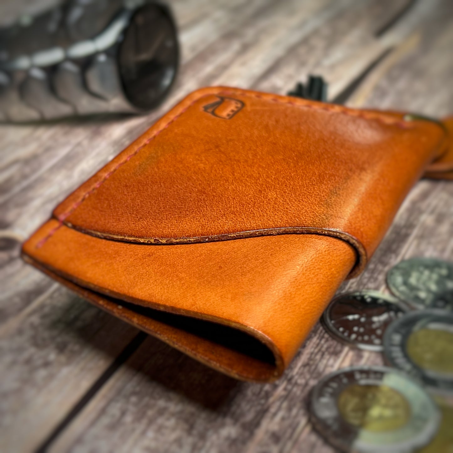 The Sycamore | Handmade Vegetable Tan Leather Cardholder