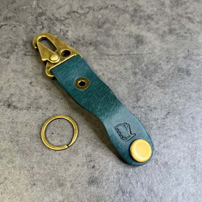 Emerald Pueblo Leather Handmade Key Clip