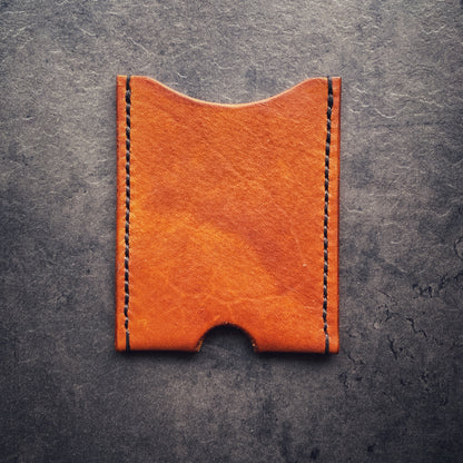 The Elm | Handmade Vegetable Tan Leather Card Holder | Made to Order